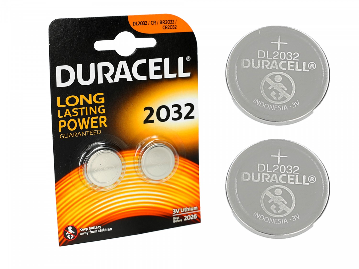 Батарейки duracell 2032 (2 штуки)