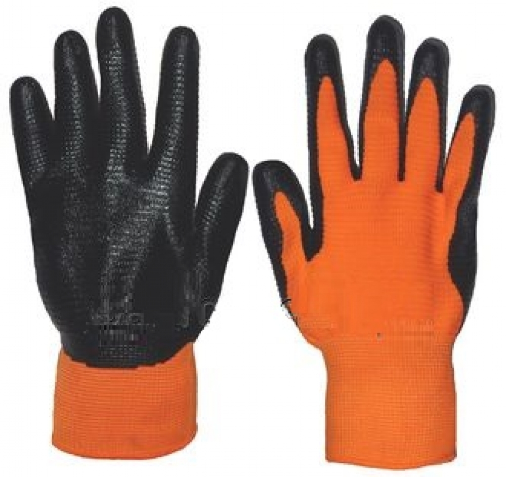 Перчатки обливные оранжевые (10 штук)