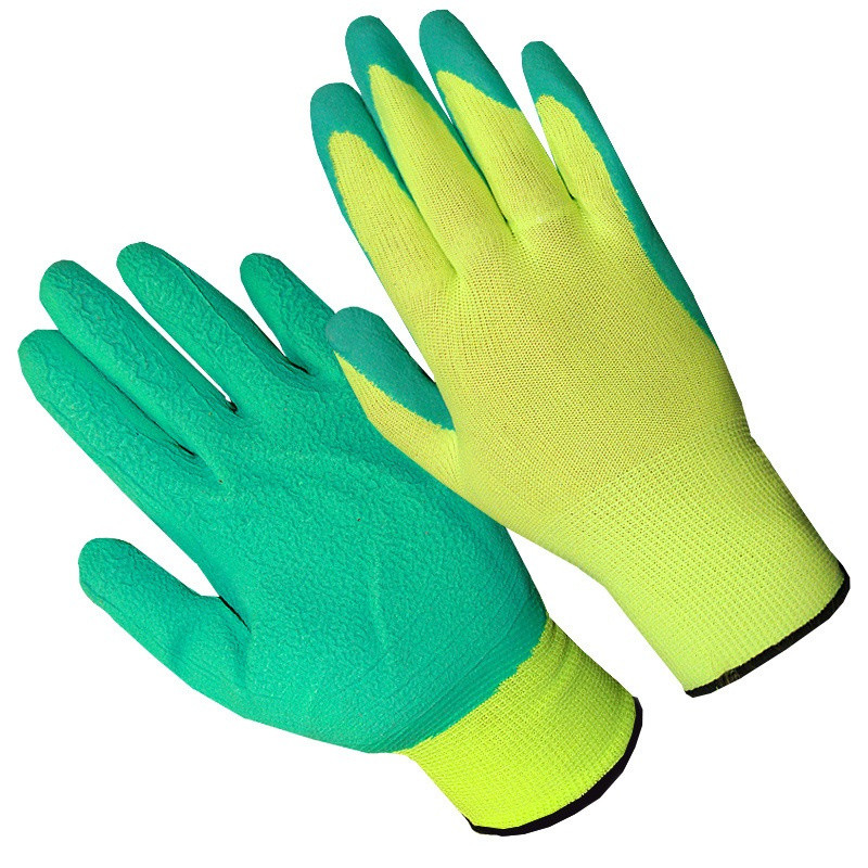 Перчатки зеленый обливные (12 штук)