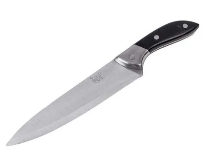 Нож кухонный  с черной ручкой - 666 С02 шеф