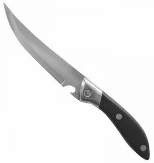 Нож кухонный с черной ручкой - 666 C05A с открывашка