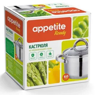 Кастрюля Appetite Rondy  6л.