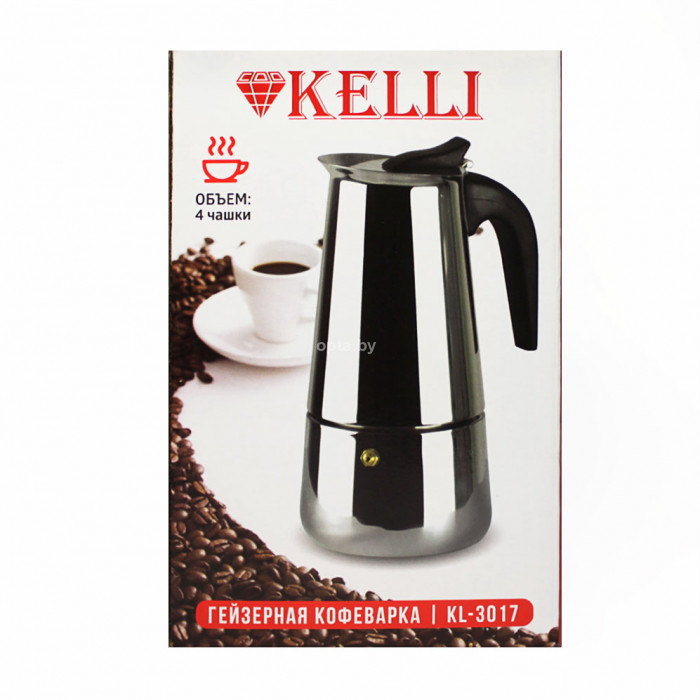 Гейзерная кофеварка KELLI на 4 чашки -  KL-3017