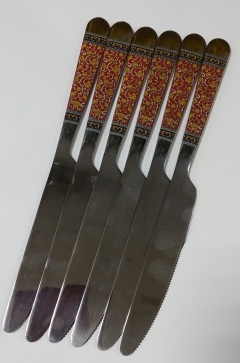 Набор столовых ножей с рисунком МОДЕРН (6 штук)