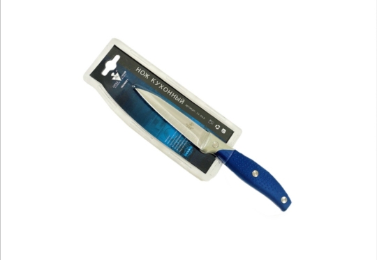 Нож кухонный с синей ручкой арт.SS-06A