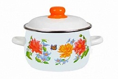 Кастрюля сферическая Цветочная 5,5л.