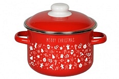 Кастрюля  цилиндрическая  Christmas 5,5л. - ТМ Appetite