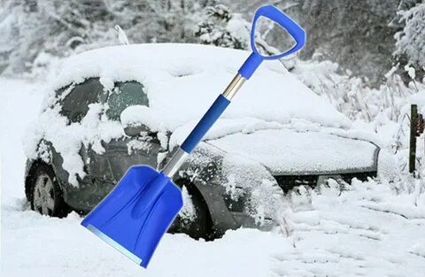 Лопата для уборки снега синый авто