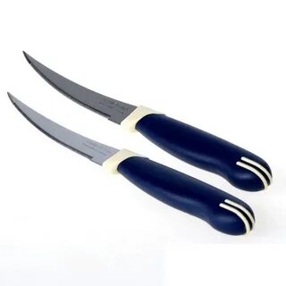 Кухонный нож Tramontina пилка с синий ручкой 12шт/блистер (Корейский)