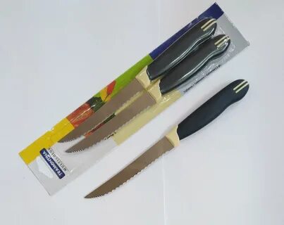 Кухонный нож сзубчиками. син.руч.Трамонтина 12шт/блист.(Бразилия 511/213)цена за 1шт