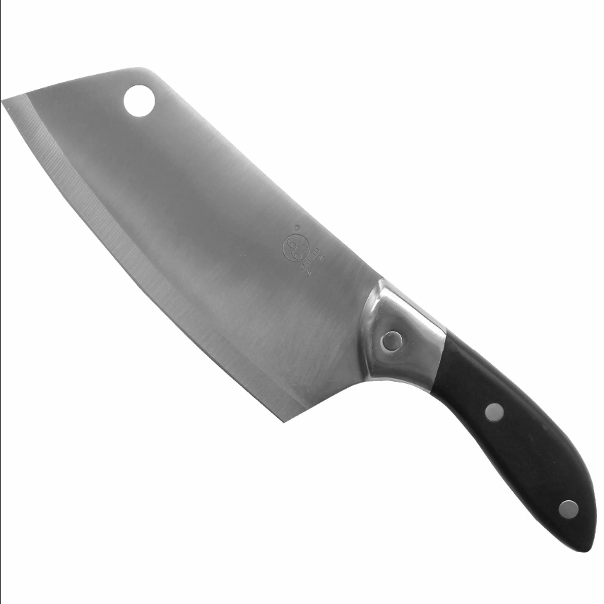 Топор-нож кухонный 666 с черной ручкой С01