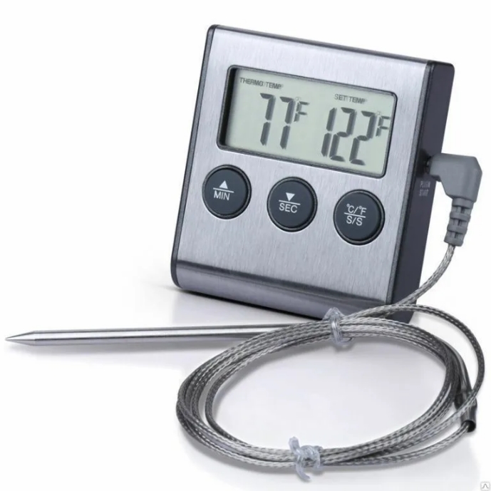 Термометр электронный с выносным щупом и звуковым сигналом в 15 категориях