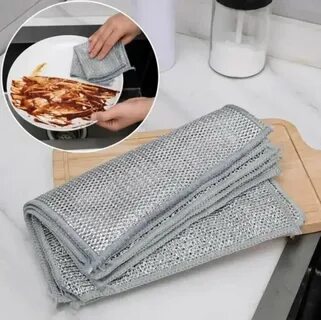 Металлическая тряпка для мытья посуды кухонная 4шт 20х20