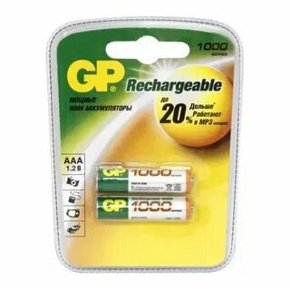 Аккумулятор GP ААА  2шт цена за уп 30%