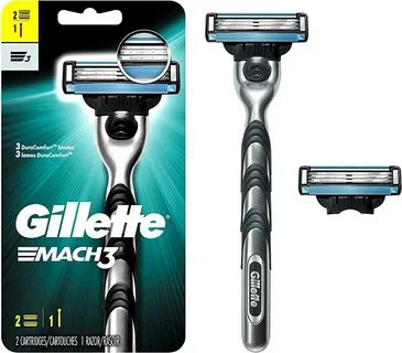 Бритва с новым лезвием Mach3  Gillette