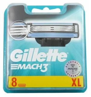 Бритва с новым лезвием Mach3 Gillette 8шт уп