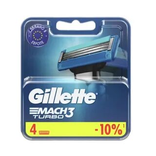 Бритва с новым лезвием Mach3 Gillette TURBO 4шт