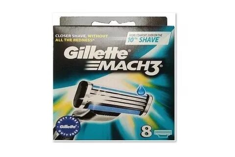 Кассеты сменные для бритья Mach3 Gillette  8шт