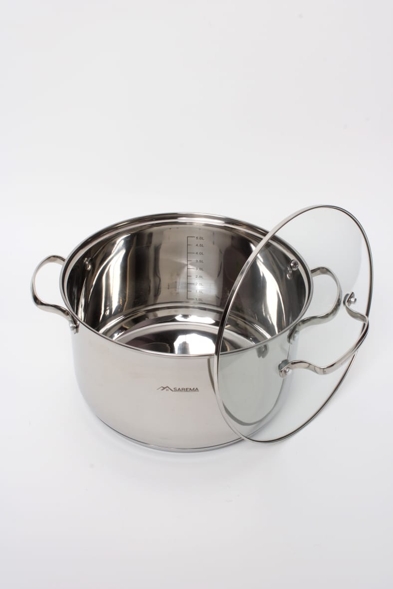 Кастрюля из нержавеющей стали с крышкой SAREMA 6.5L