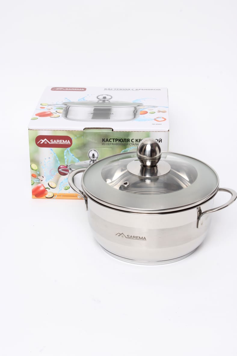 Кастрюля из нержавеющей стали с крышкой SAREMA 1.5L