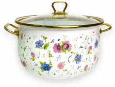 Эмалированная кастрюля для супа 6.5л индукция