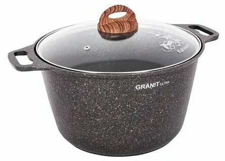 Кастрюля 6л со стек кр  Granit ultra