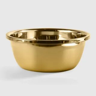 Миска из нержавейка золото 46см