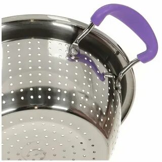Дуршлаг из нержавейки силиконовая ручка 36см
