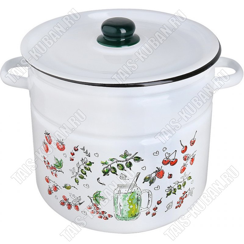 Кастрюля эмалированная цилиндрическая  Compote 9л. -  ТМ Appetite